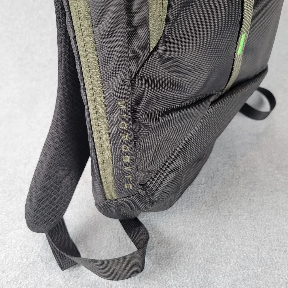 The North Face‎ Microbyte Backpack Black Olive Green Laptop Daypack FlexVent